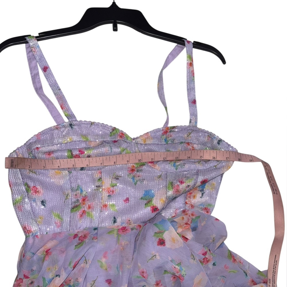 Lavender Floral Ruffle Maxi Dress - Women - Picture 6 of 8
